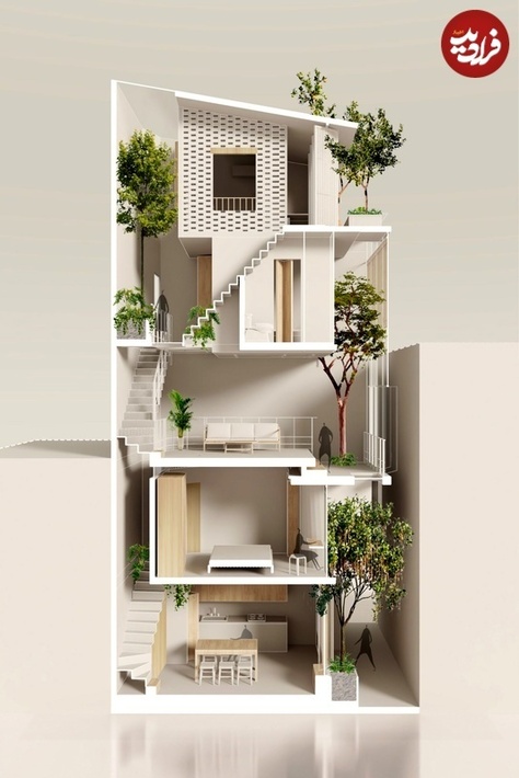 معماری جذاب یک خانۀ 4 در 4 متری در ژاپن + فیلم