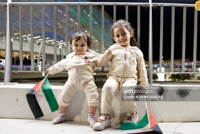 هواداران تیم فوتبال فلسطین در دیدار مقابل ایران