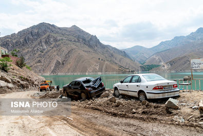 جاده چالوس پس از سیل